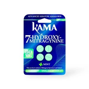 kama 7 hydroxy mitragynine chewable tablets mint 20mg per tablet 4ct 80587