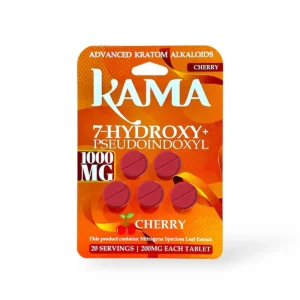 kama 7 hydroxy pseudoindoxyl chewable tablets cherry 200mg per tablet 5ct 15875