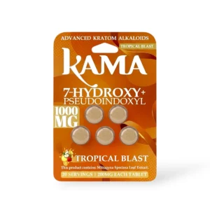 kama 7 hydroxy pseudoindoxyl chewable tablets tropical blast 200mg per tablet 5ct 97189