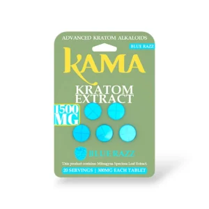 kama kratom extract blue razz 300mg 5ct 30492